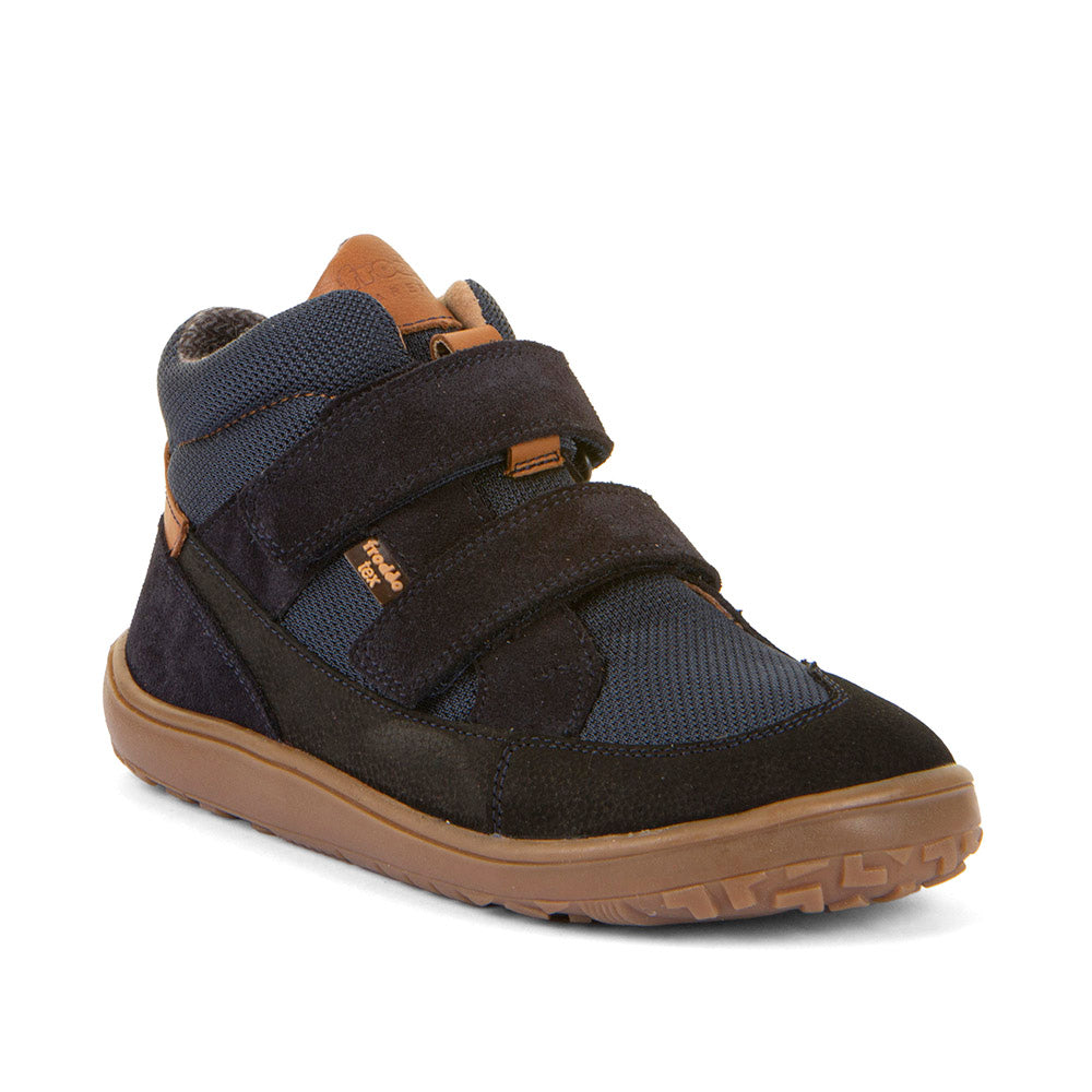 Barefoot UP TEX Autumn Waterproof Shoes – Leather & Mesh in Dark Blue
