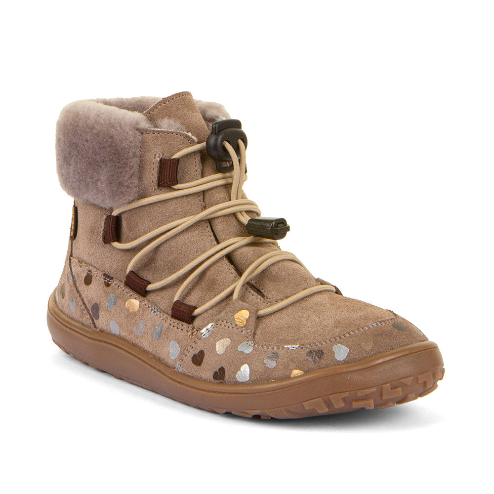 Barefoot Up Furry – Waterproof Wool-Lined Ankle Boot in Beige