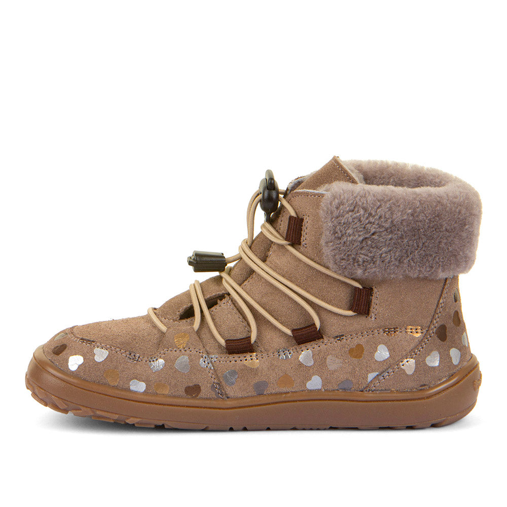 Barefoot Up Furry – Waterproof Wool-Lined Ankle Boot in Beige