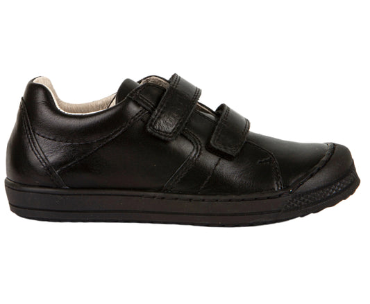 Luka Black Leather School Shoe