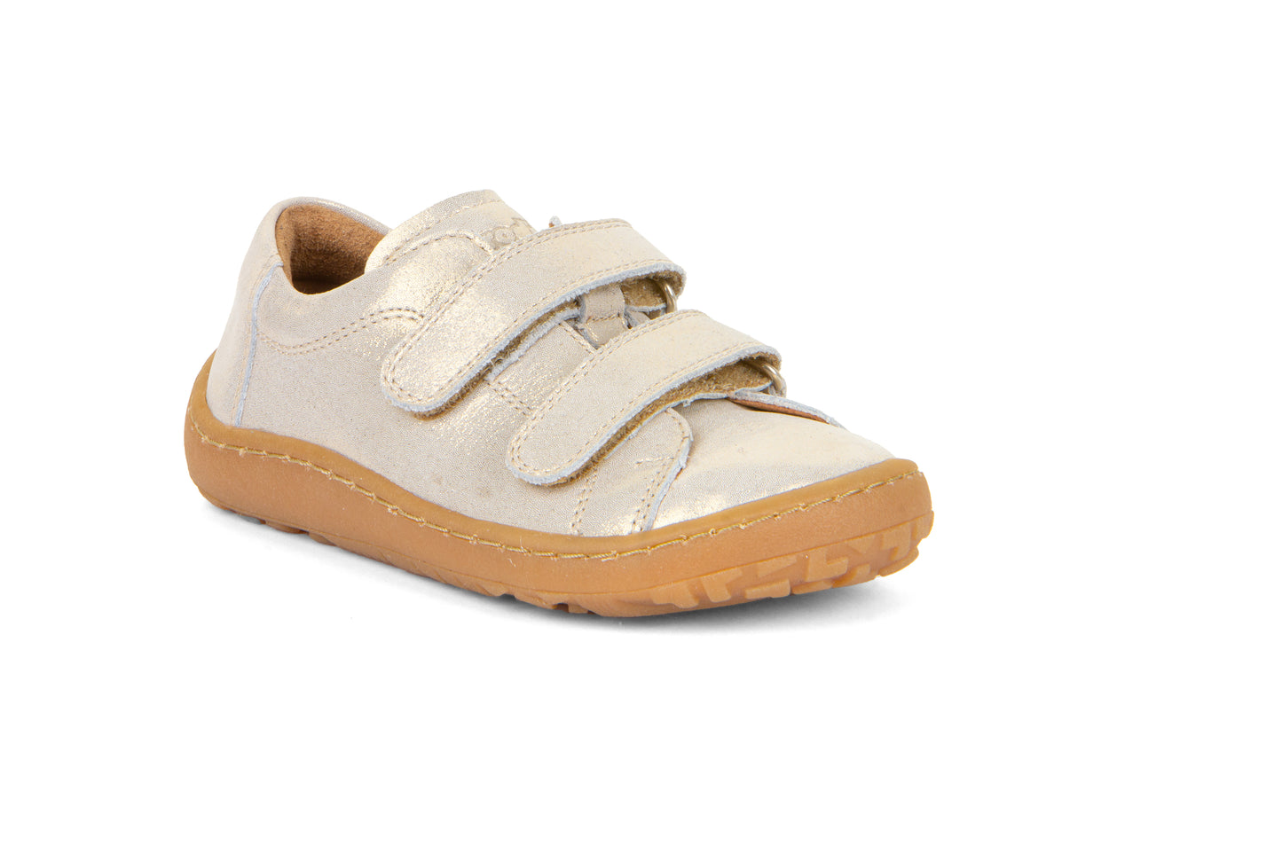Barefoot Base Water-Repellent Leather Shoes in Gold Shine