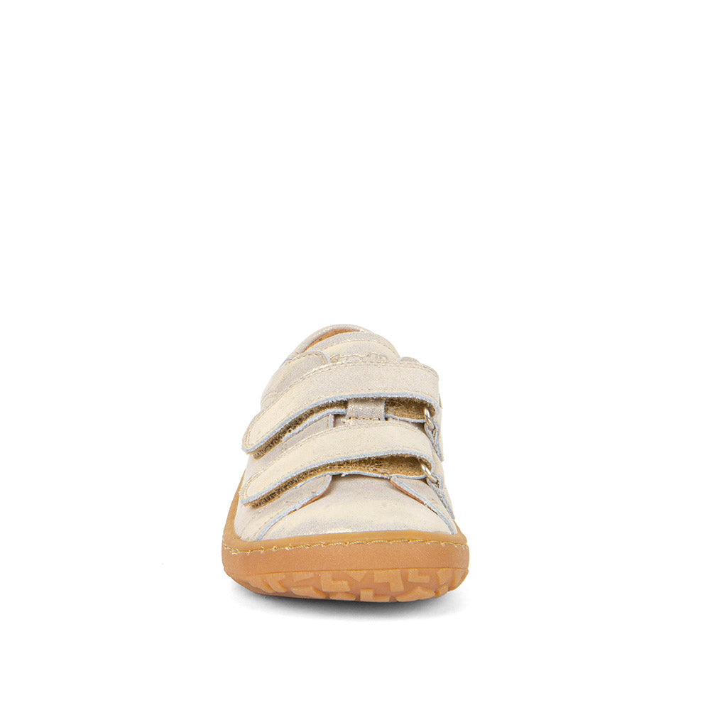 Barefoot Base Water-Repellent Leather Shoes in Gold Shine