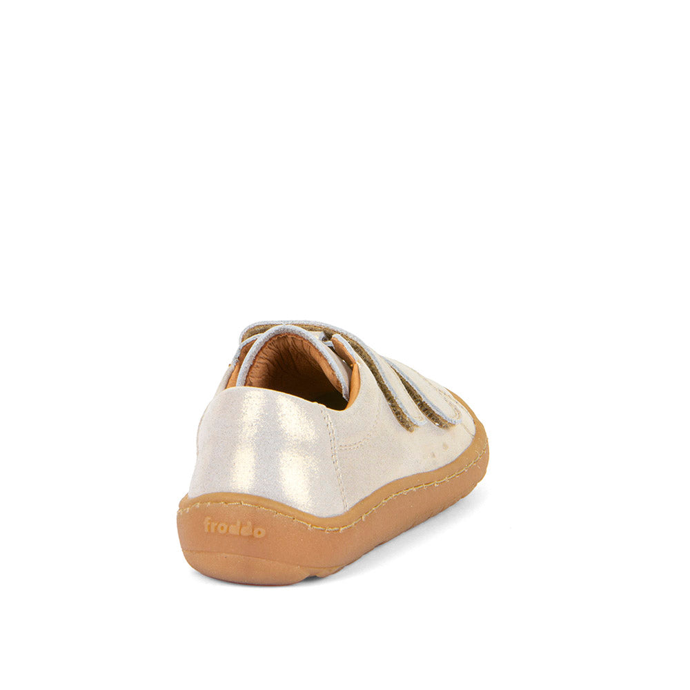 Barefoot Base Water-Repellent Leather Shoes in Gold Shine