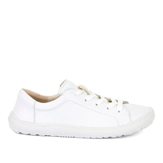 Barefoot Leather Sneaker with Laces in White