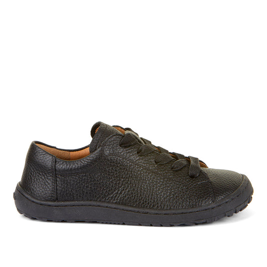Barefoot Leather Sneaker with Laces in Black
