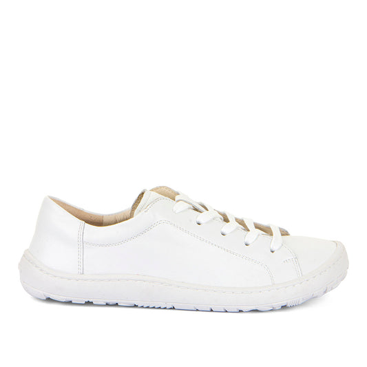 Barefoot Leather Sneaker with Laces in White