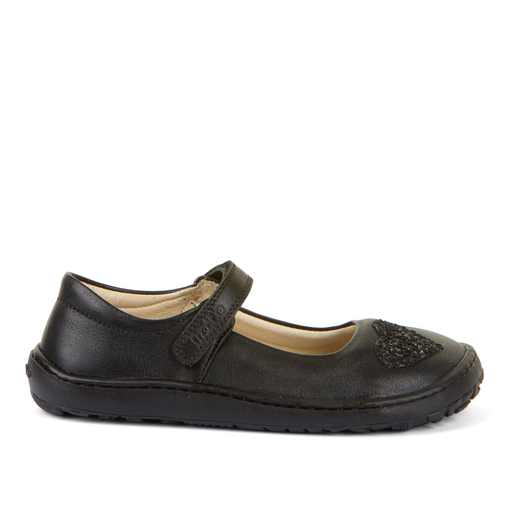 Barefoot Nina Heart Mary Jane in Black