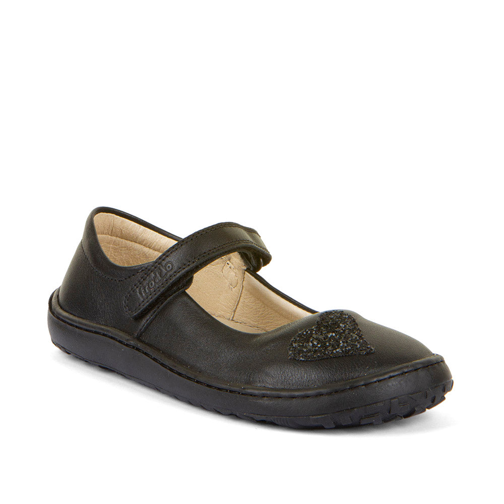 Barefoot Nina Heart Mary Jane in Black