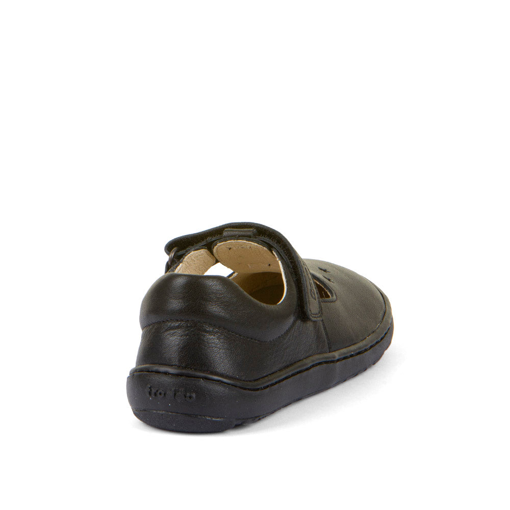 Barefoot Nina T-Bar Black School Shoe