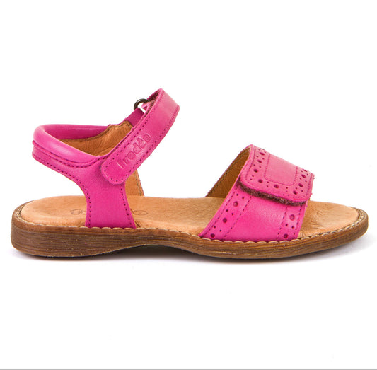 Lore Open Toe Sandal in Fuchsia