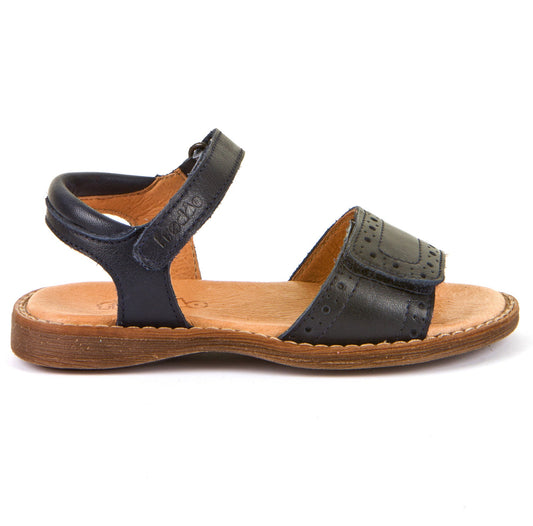 Lore Open Toe Sandal in Dark Blue
