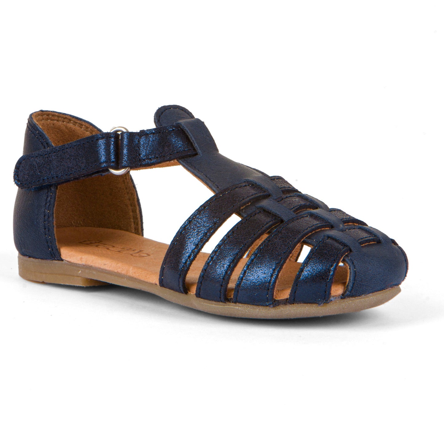 Fiona Closed Toe Sandals in Blue Shine