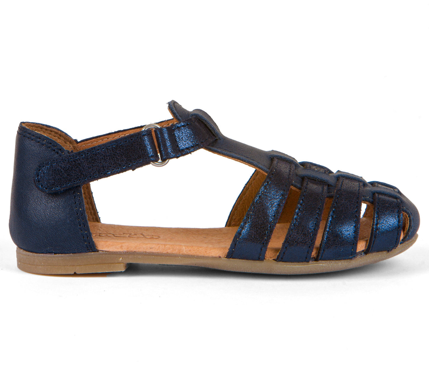 Fiona Closed Toe Sandals in Blue Shine