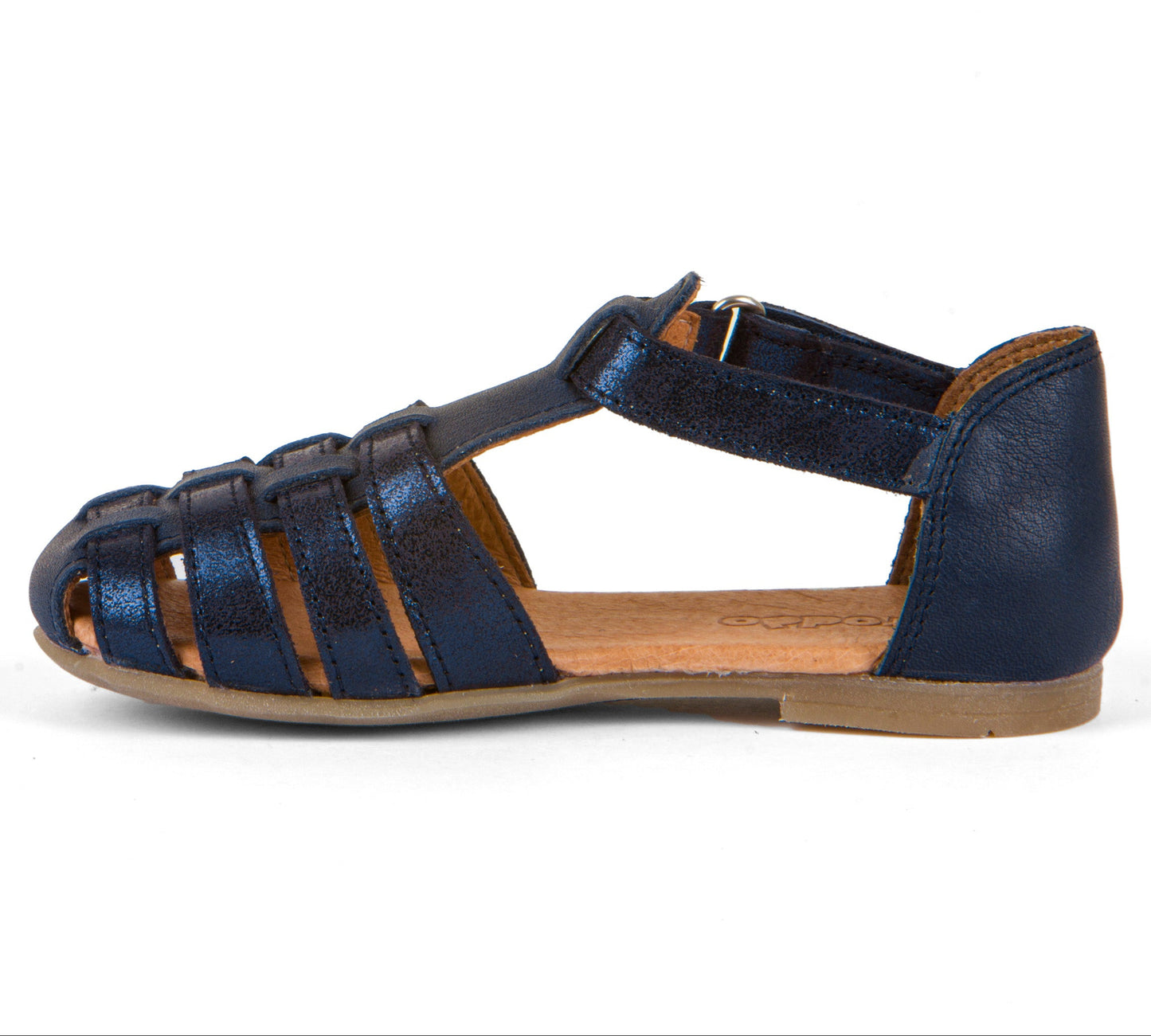 Fiona Closed Toe Sandals in Blue Shine