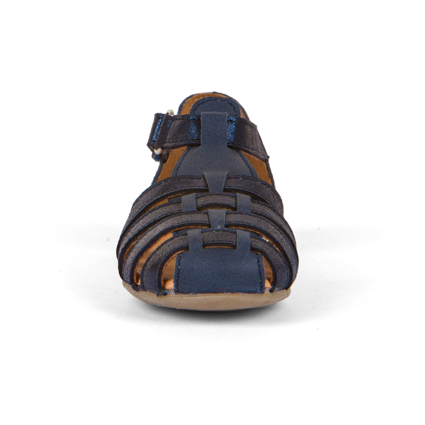 Fiona Closed Toe Sandals in Blue Shine