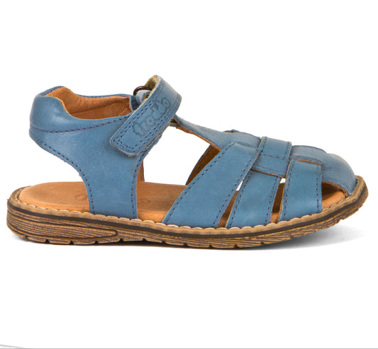Daros Sandal – Open Heel Leather Fisherman Sandal for Kids in Jeans