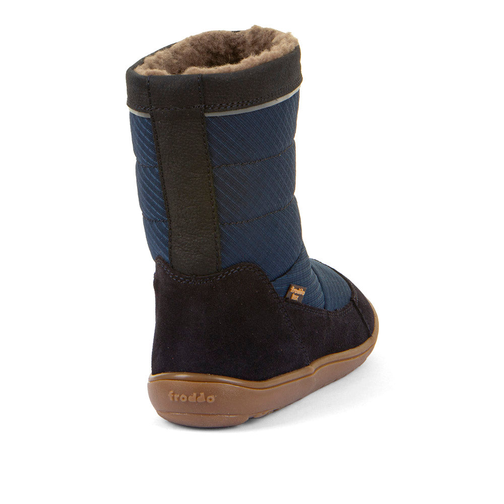 Barefoot UP TEX Snow Wool Boots in Dark Blue - Waterproof