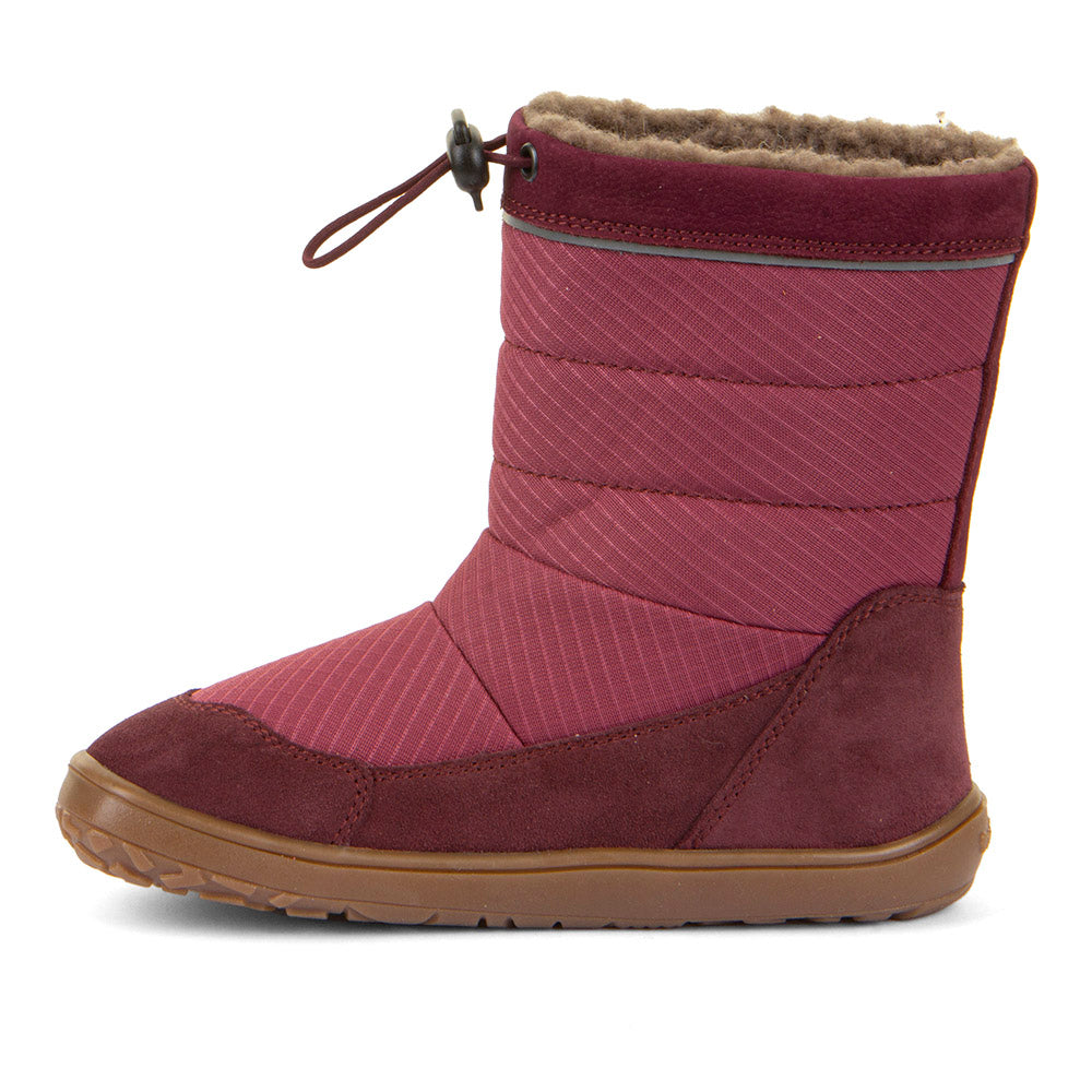 Barefoot UP TEX Snow Wool Boots in Bordeaux - Waterproof