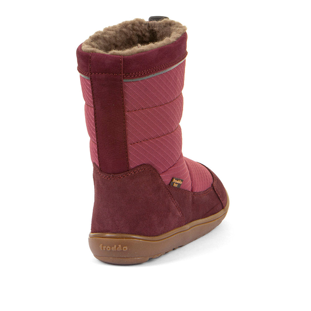 Barefoot UP TEX Snow Wool Boots in Bordeaux - Waterproof
