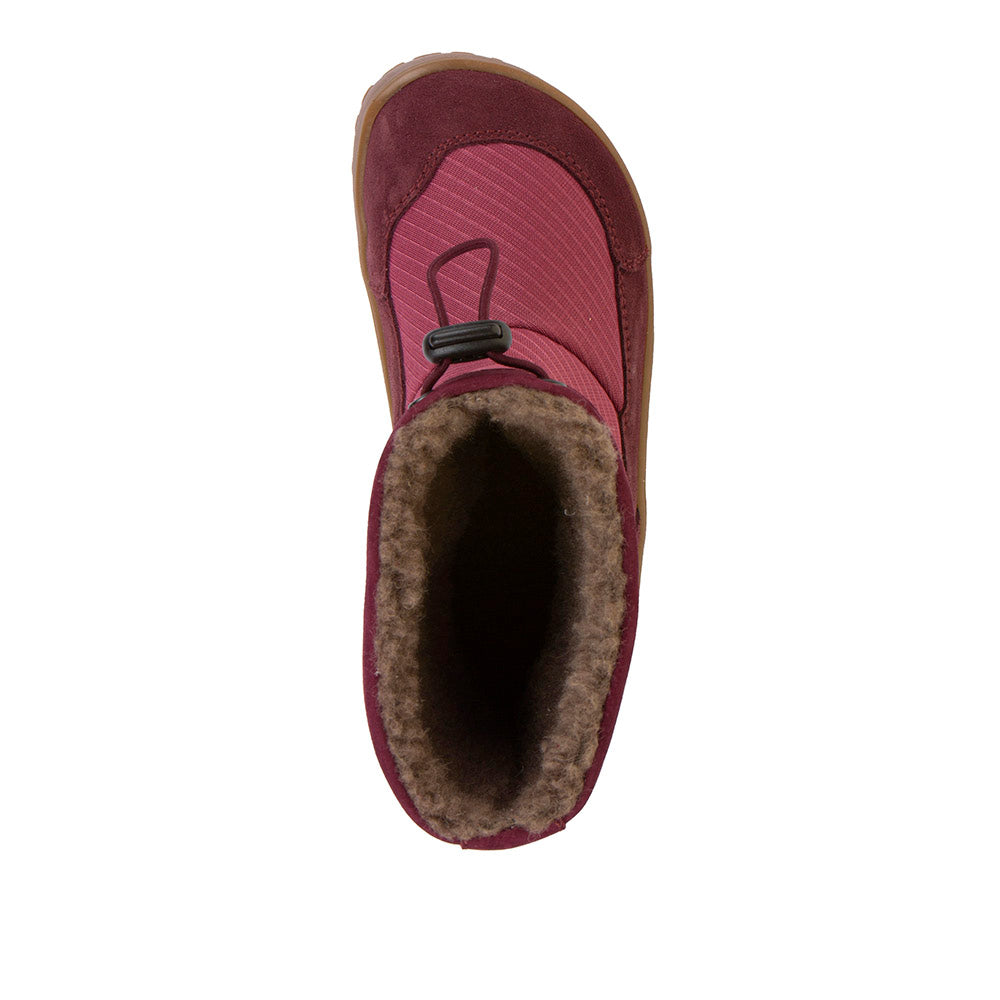 Barefoot UP TEX Snow Wool Boots in Bordeaux - Waterproof
