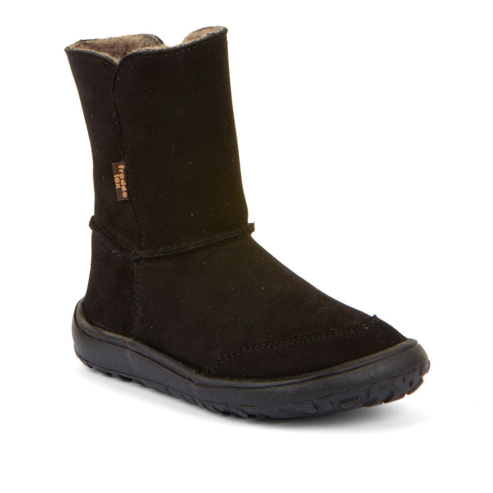 Barefoot Winter Boots – Suede with TEX Waterproofing in Black
