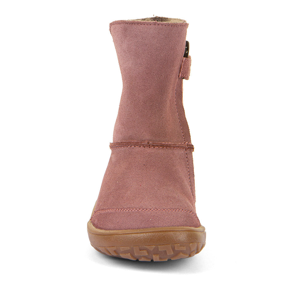 Barefoot Winter Boots – Suede with TEX Waterproofing in Dark Pink