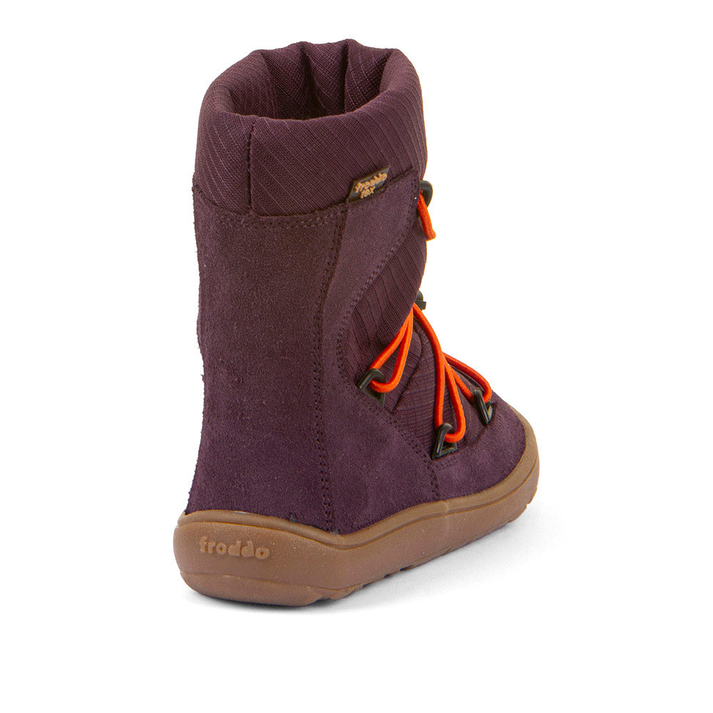Barefoot TEX Track Wool Boots in Purple - Waterproof