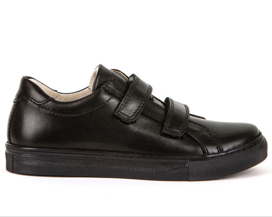 Morgan D Black Leather School Shoe