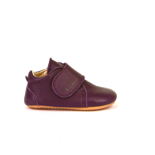 Prewalkers Classic - Single Velcro Leather Baby Shoes in Purple