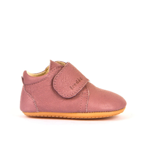 Prewalkers Classic  – Single Velcro Leather Baby Shoes in Nude