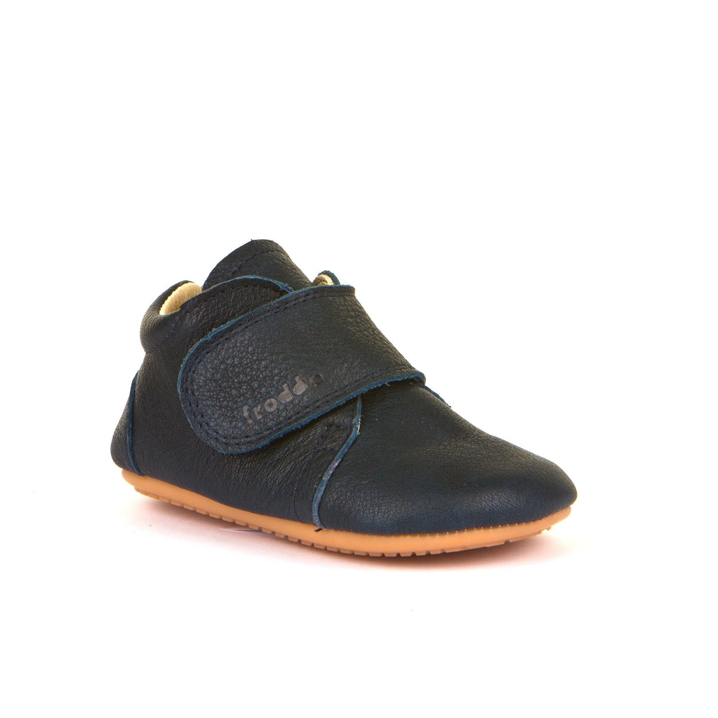 Prewalkers Classic – Single Velcro Leather Baby Shoes in Dark Blue
