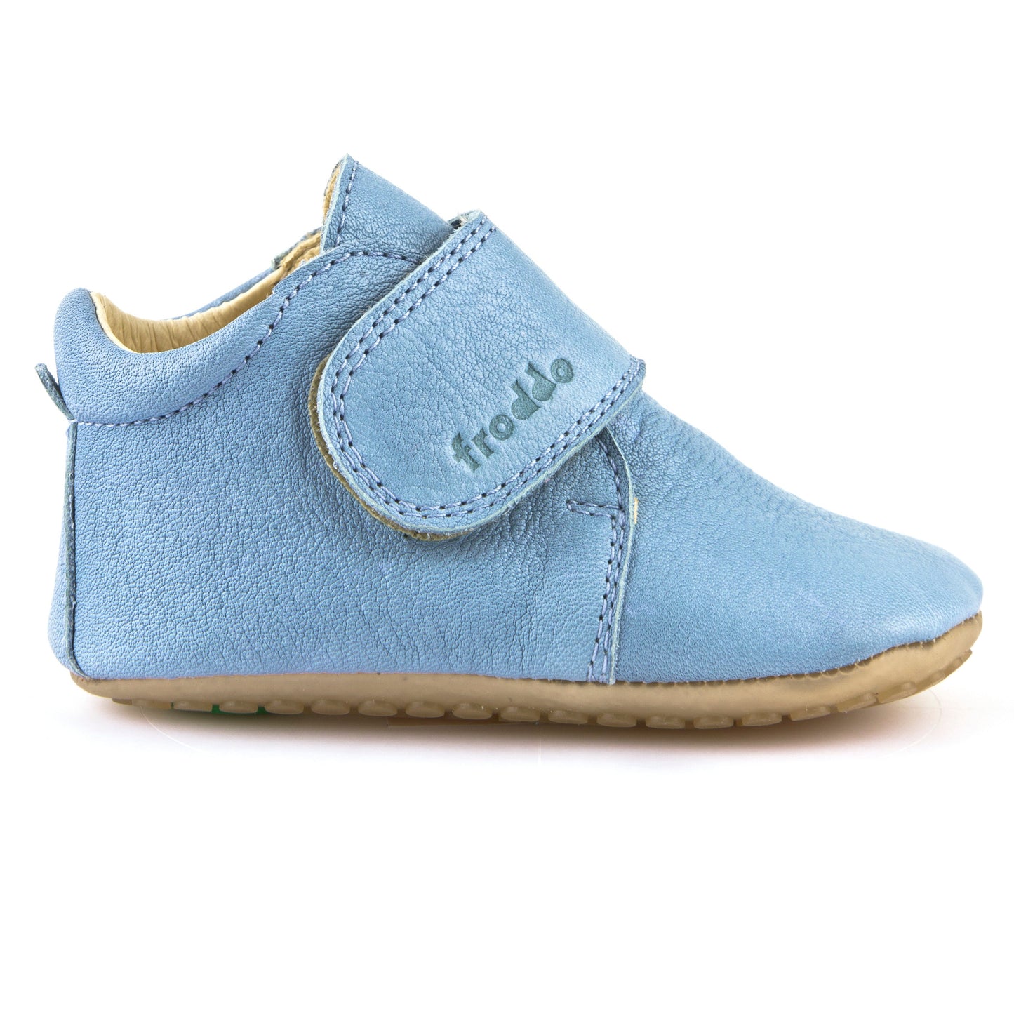 Prewalkers Classic - Single Velcro Leather Baby Shoes in Light Blue