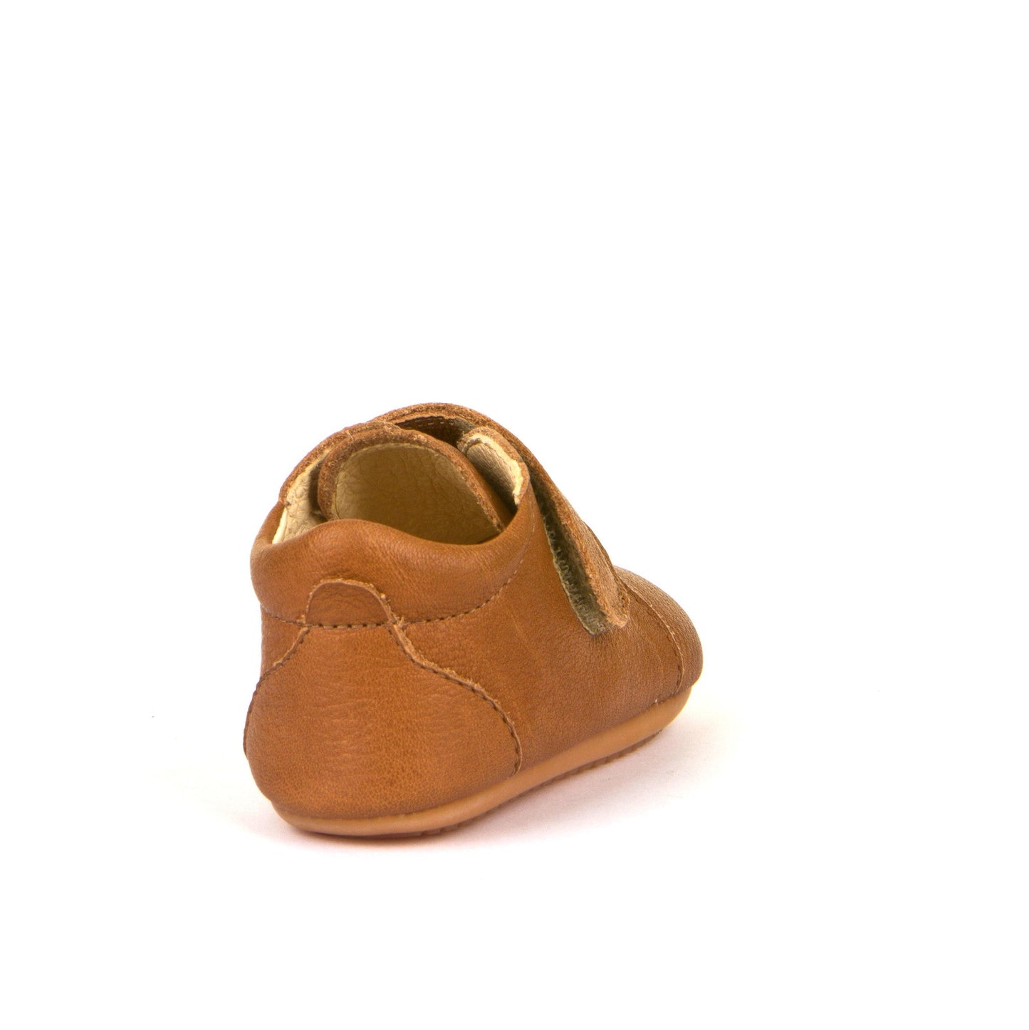 Prewalkers Classic – Single Velcro Leather Baby Shoes in Cognac