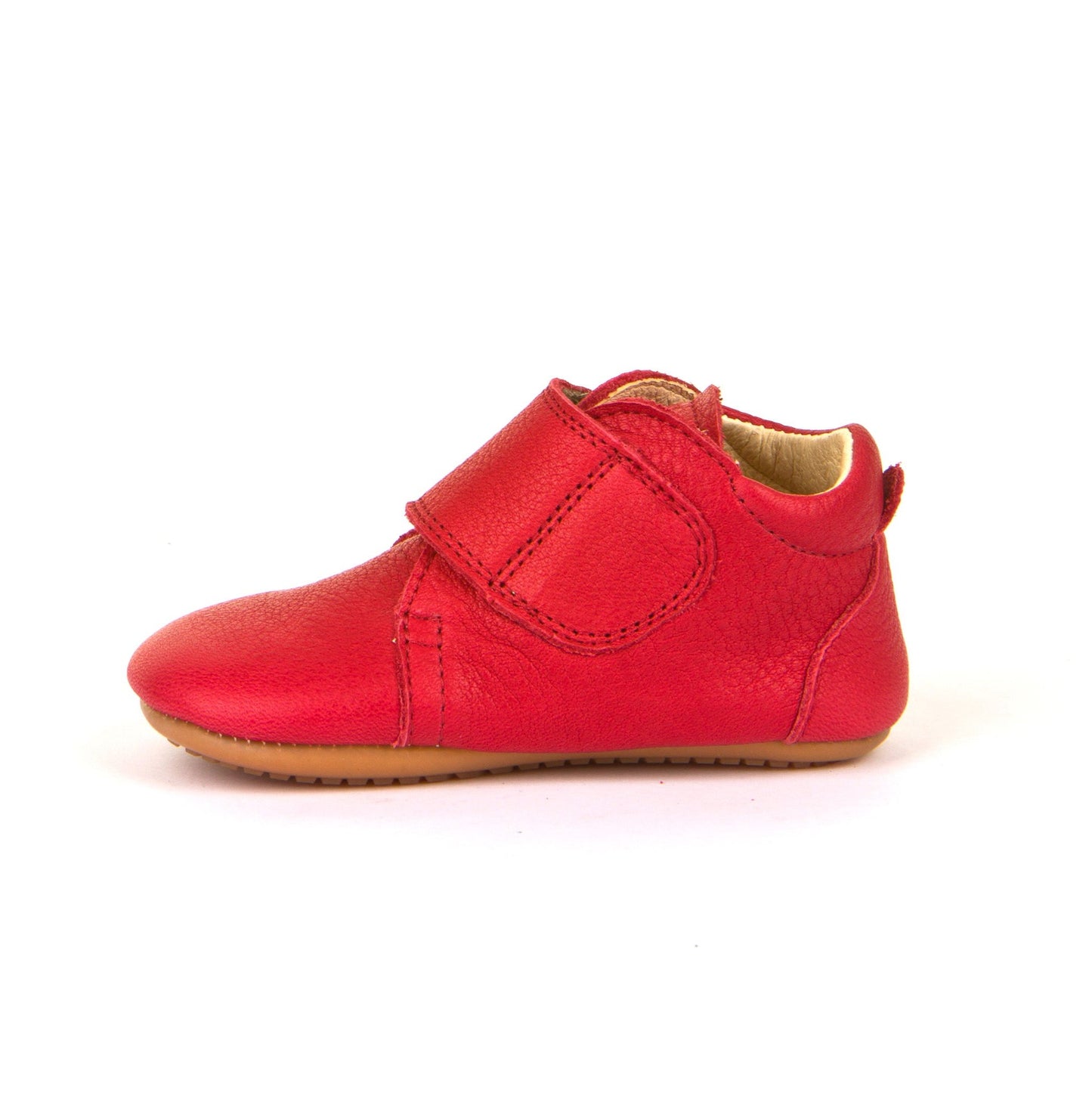 Prewalkers Classic - Single Velcro Leather Baby Shoes in Red