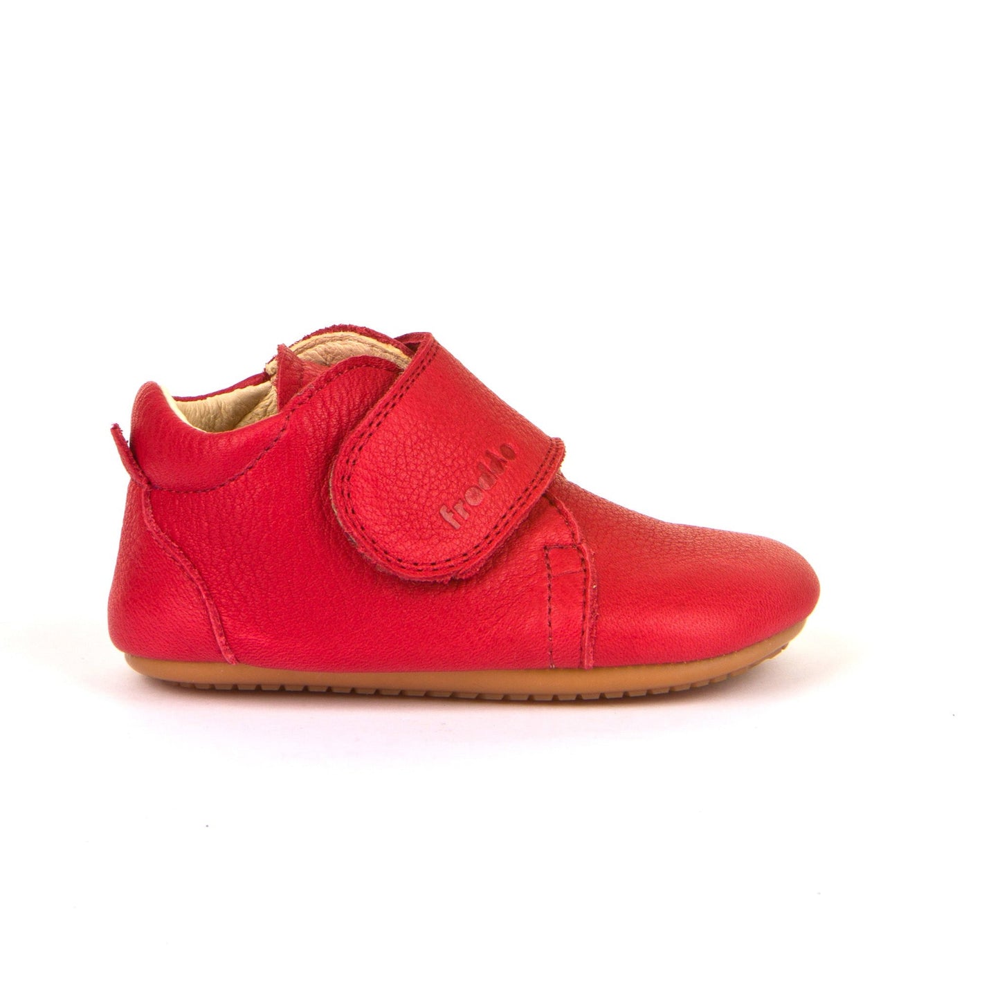 Prewalkers Classic - Single Velcro Leather Baby Shoes in Red