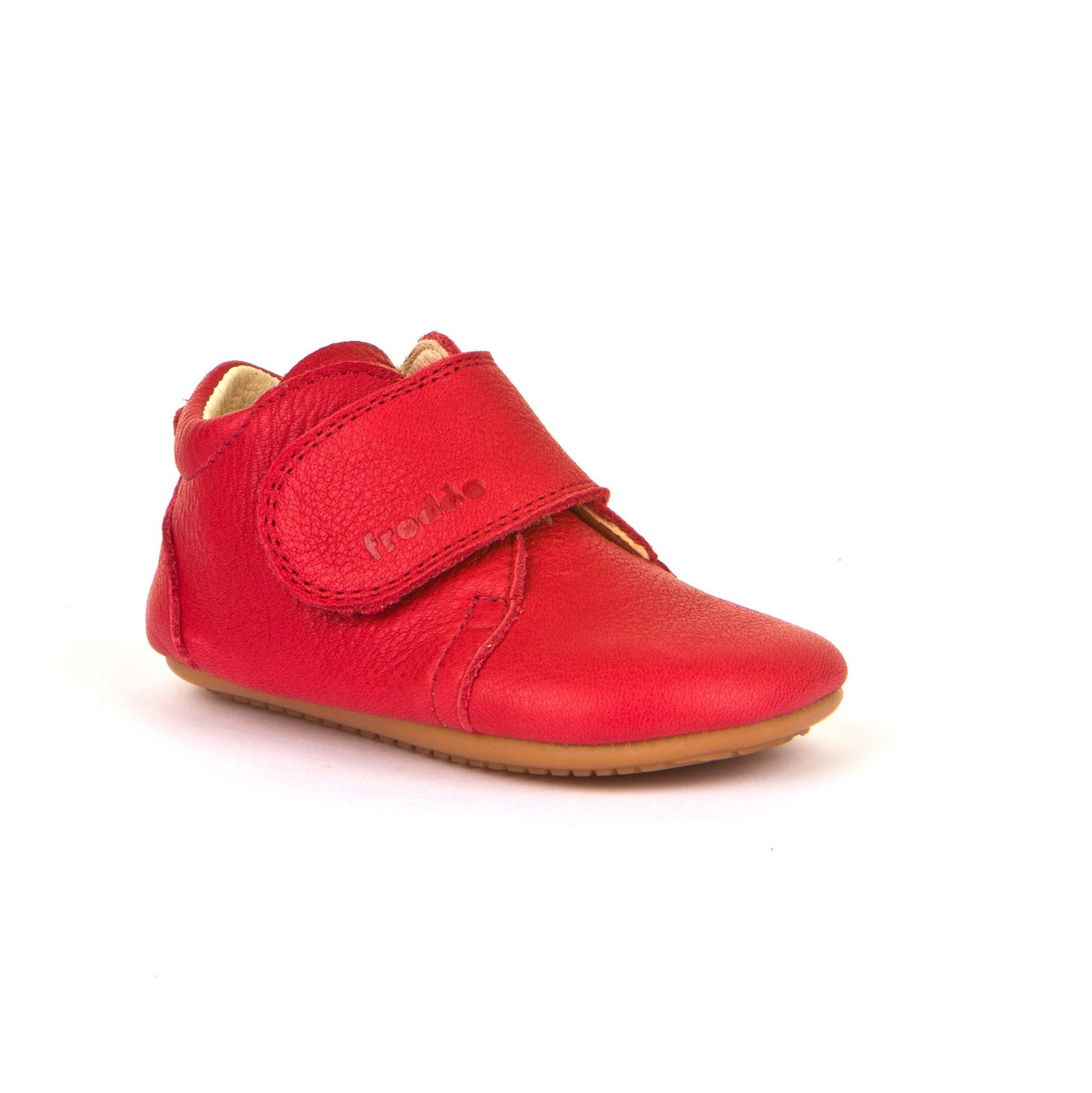 Prewalkers Classic - Single Velcro Leather Baby Shoes in Red