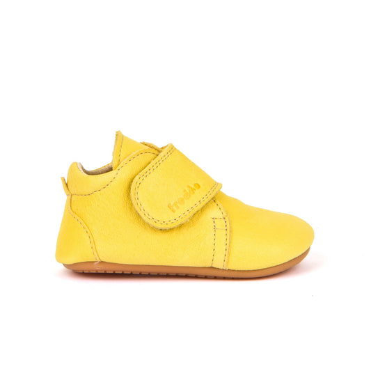 Prewalkers Classic - Single Velcro Leather Baby Shoes in Yellow