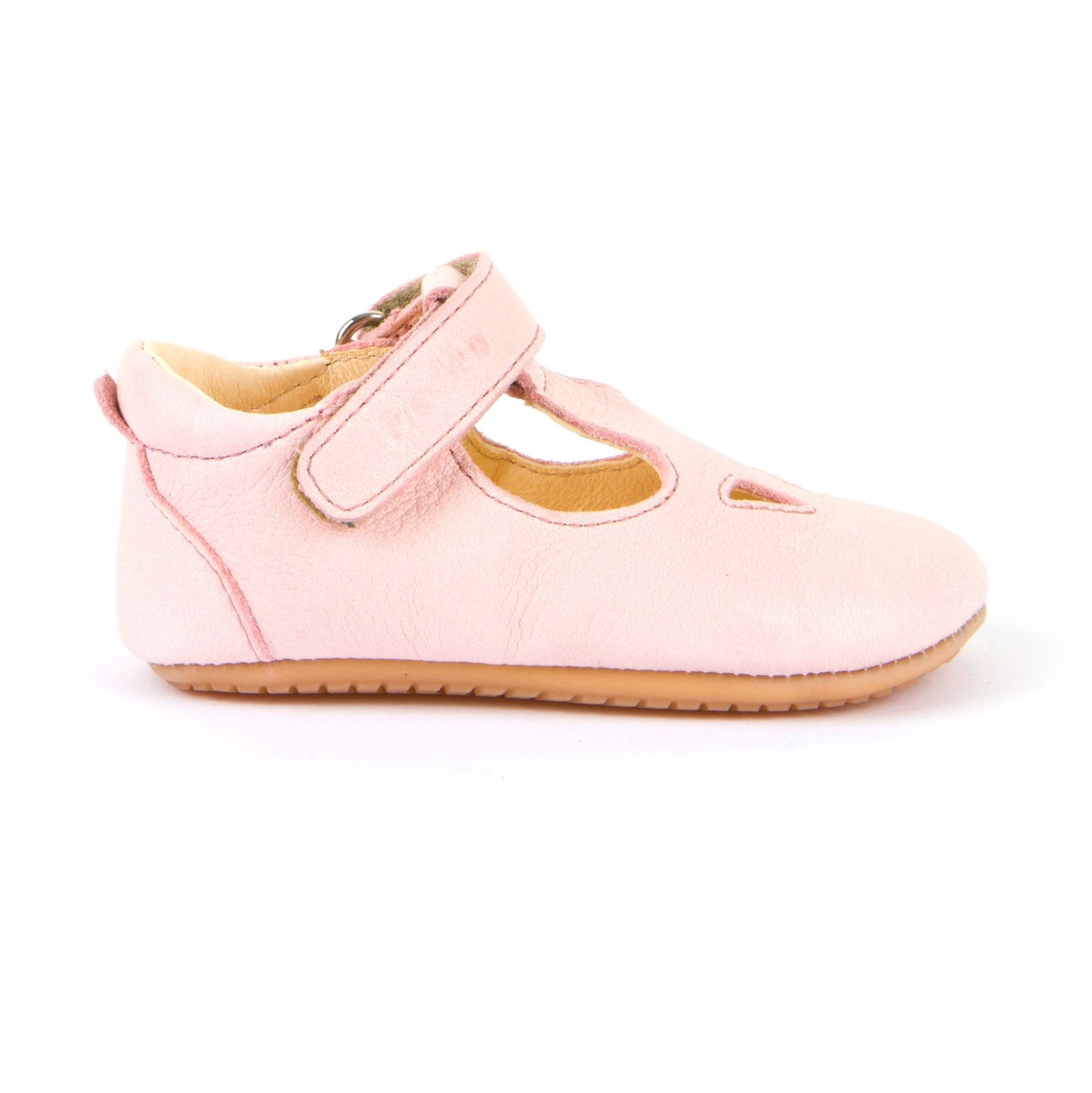 Prewalkers Leather T-Bar Baby Sandal in Pink