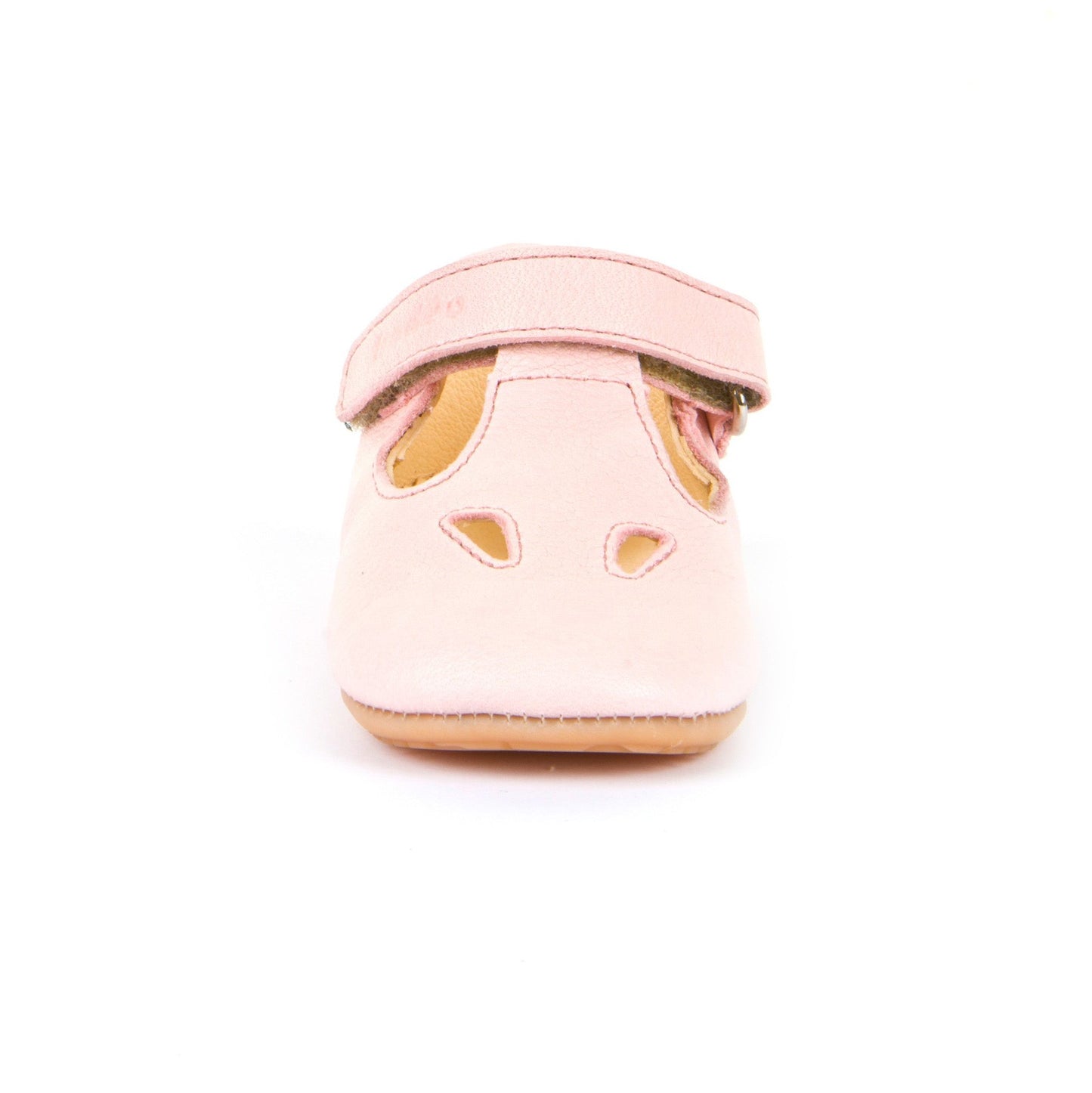 Prewalkers Leather T-Bar Baby Sandal in Pink