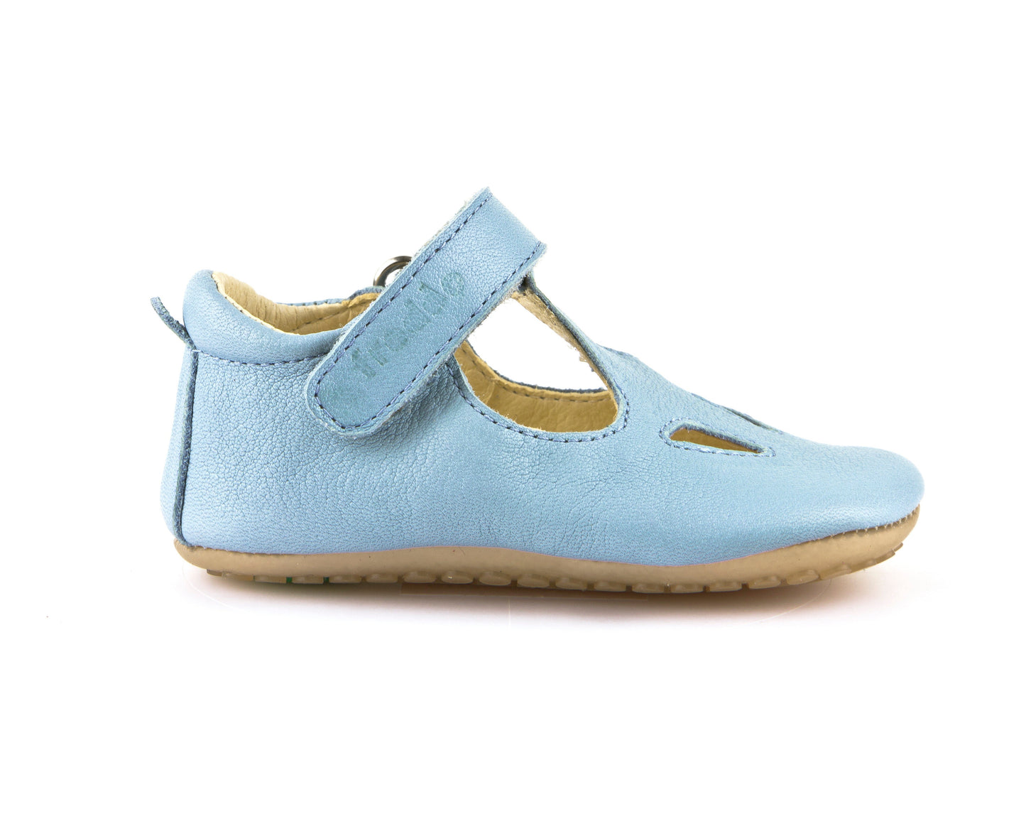 Prewalkers Leather T-Bar Baby Sandal in Light Blue