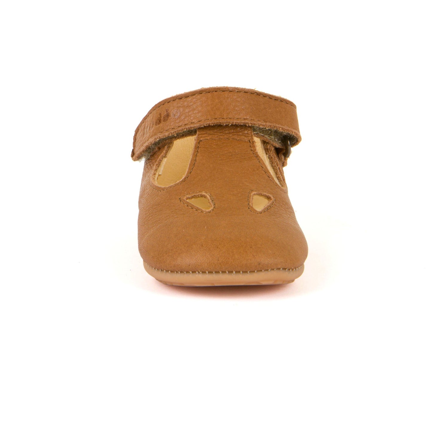 Prewalkers  Leather T-Bar Baby Sandal in Brown