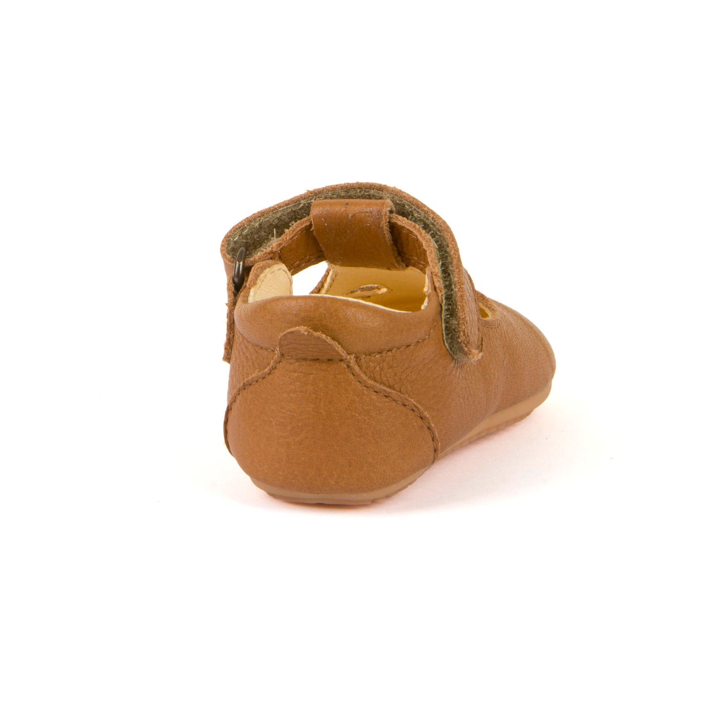Prewalkers  Leather T-Bar Baby Sandal in Brown