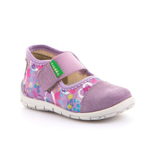 Classic Canvas Mary Jane Sandal - Lilac with Princess Theme Print