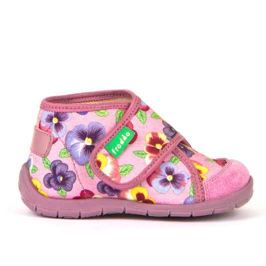 Classic High-Top Slipper  - Pink with Pansy Print