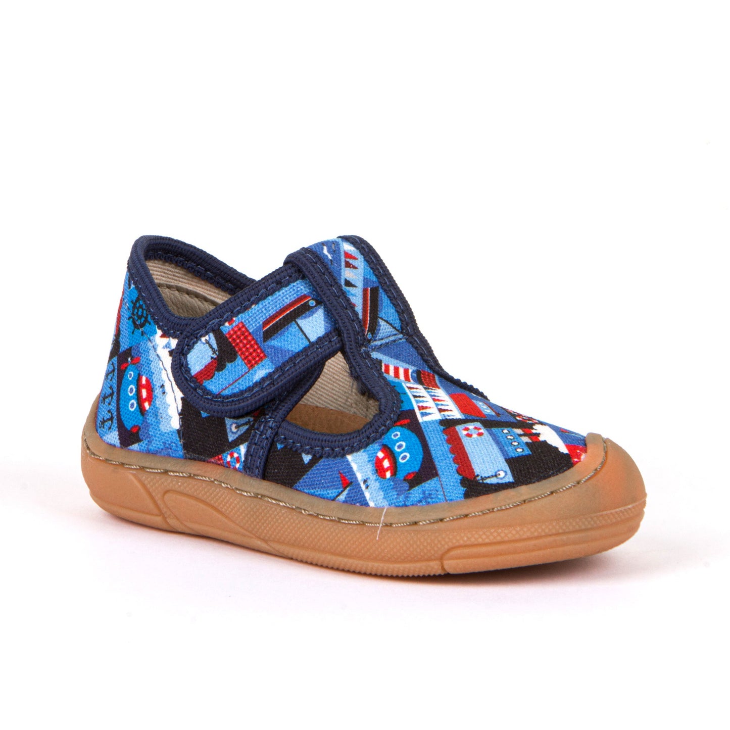 Minni T-Bar Canvas - Denim with Nautical Theme Print