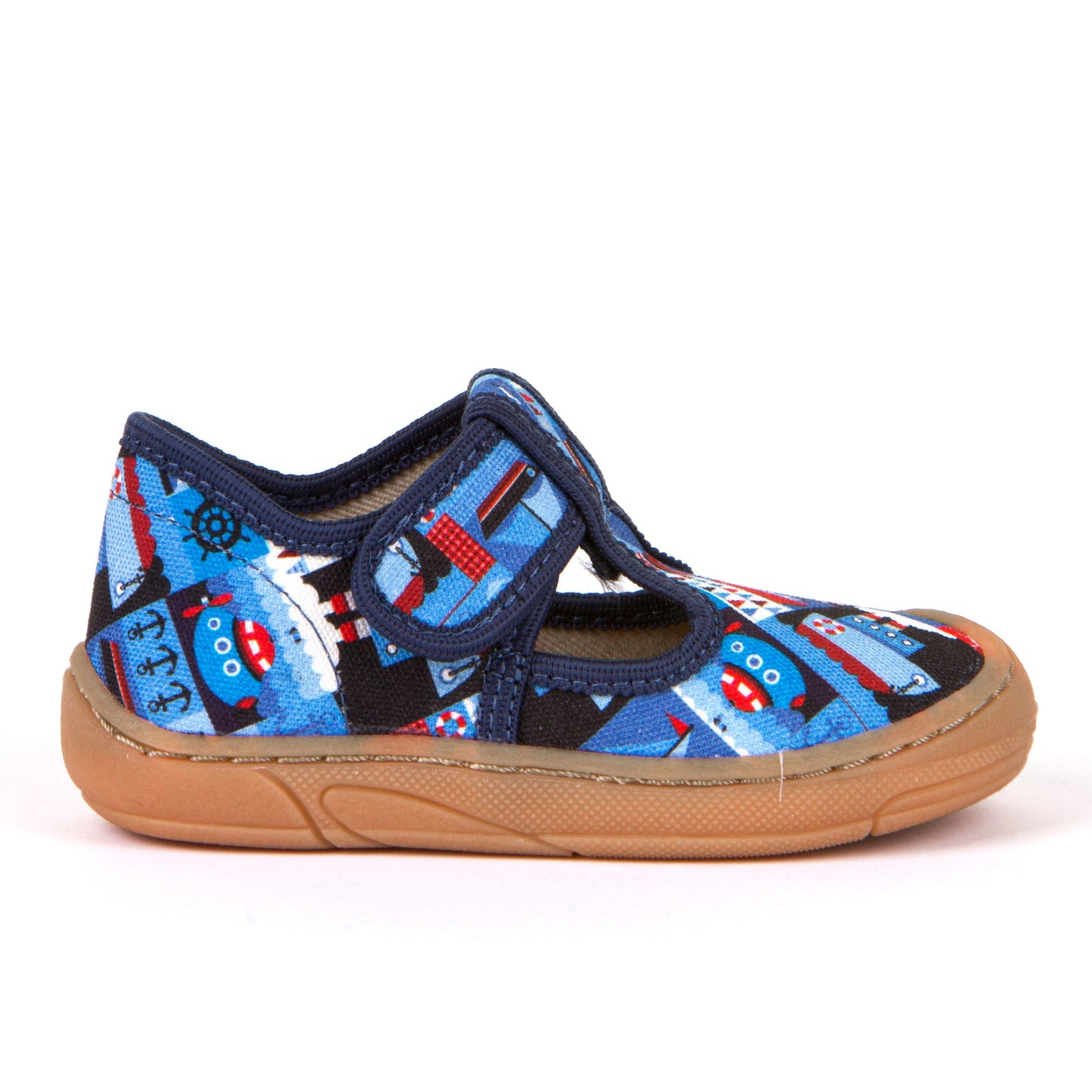 Minni T-Bar Canvas - Denim with Nautical Theme Print