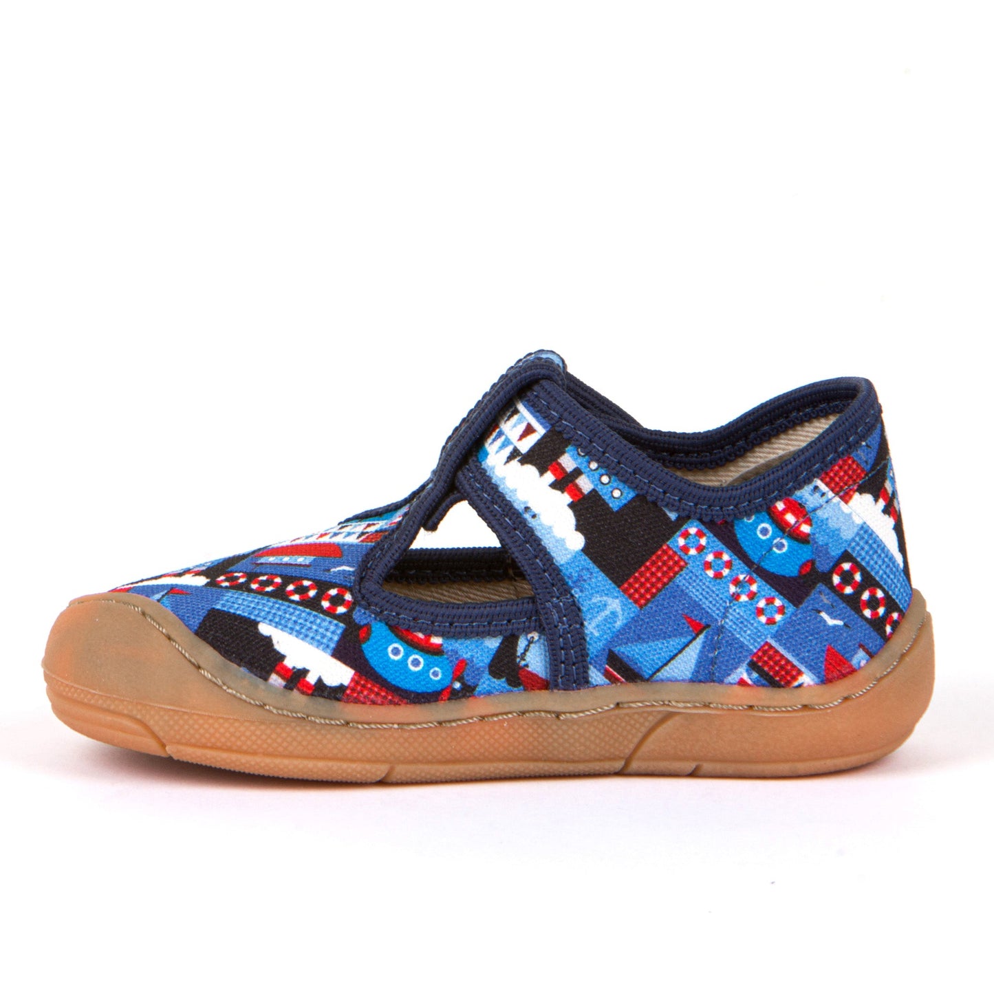 Minni T-Bar Canvas - Denim with Nautical Theme Print