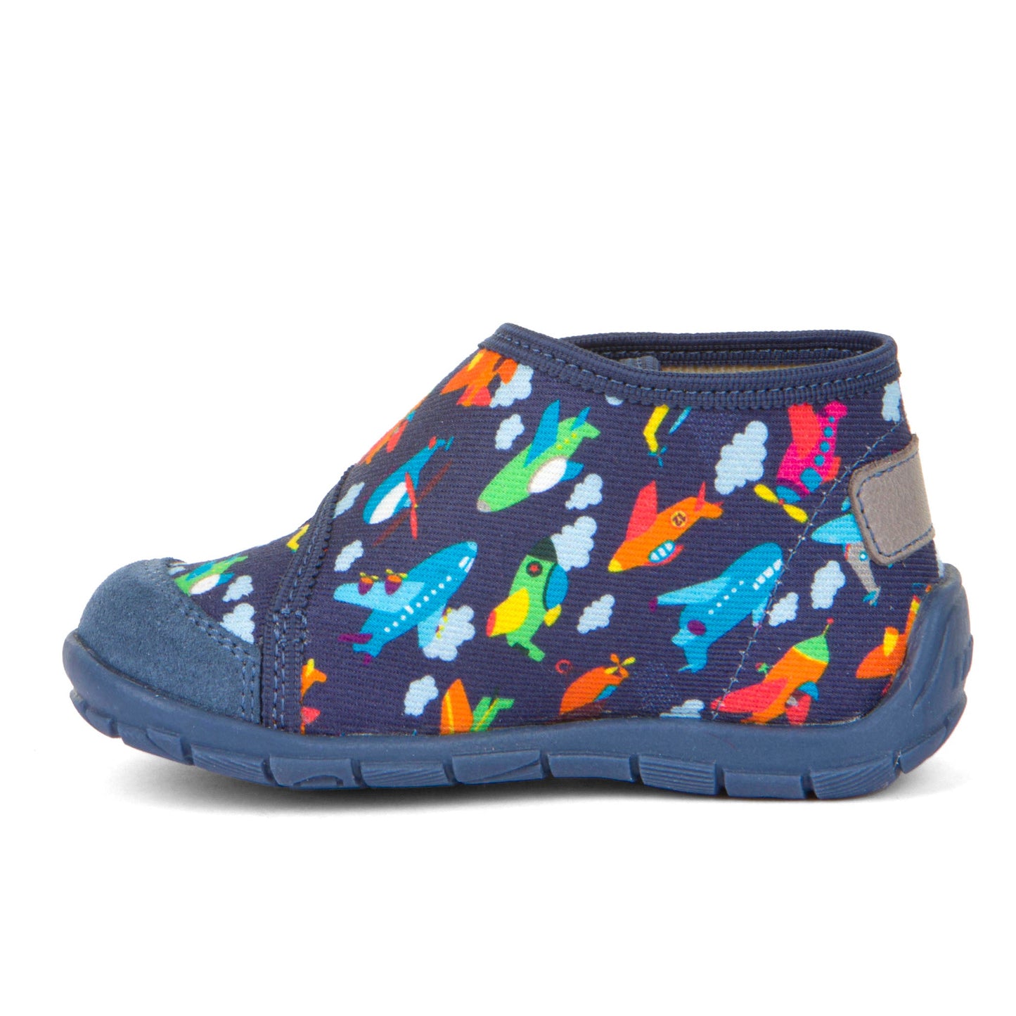 Classic High-Top Slipper - Denim with Plane Print
