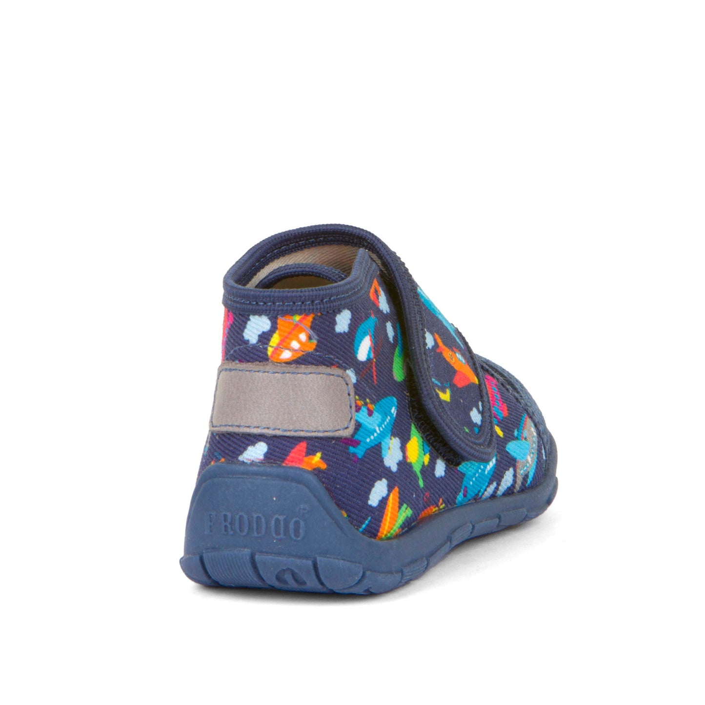 Classic High-Top Slipper - Denim with Plane Print