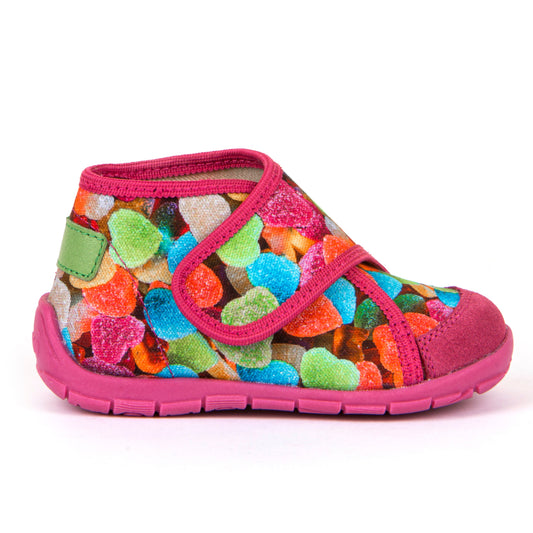 Classic High-Top Slipper - Fuchsia with Gummy Candy Print